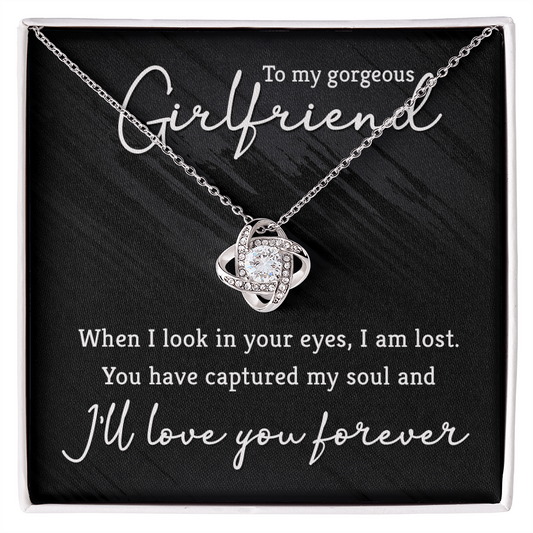 Love You Forever Necklace Gift For Her, To My Gorgeous Girlfriend Necklace Xmas