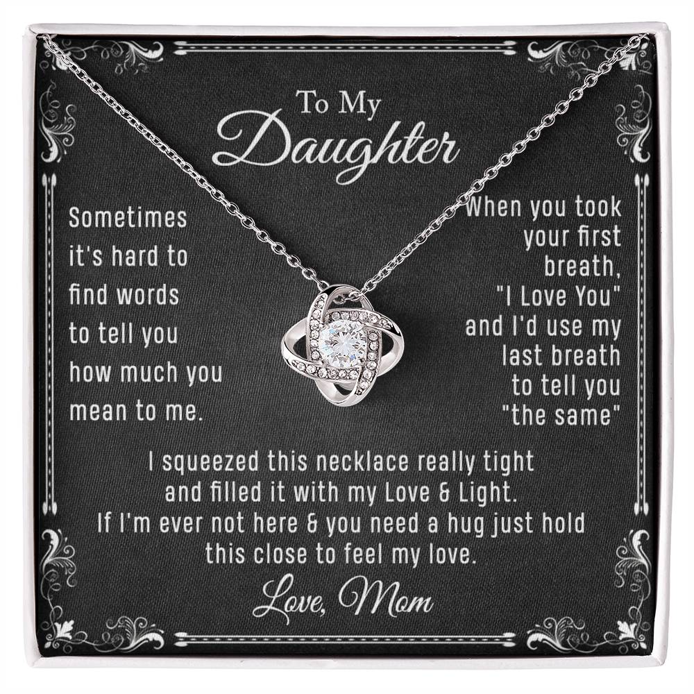 Handmade Jewelry, Message Card Necklace - Personalized Necklace With Message Card And Box Jewelry Custom Card, Christmas Daughter Necklace To My Daughter Necklace From Mom Jewelry Gift For Girls