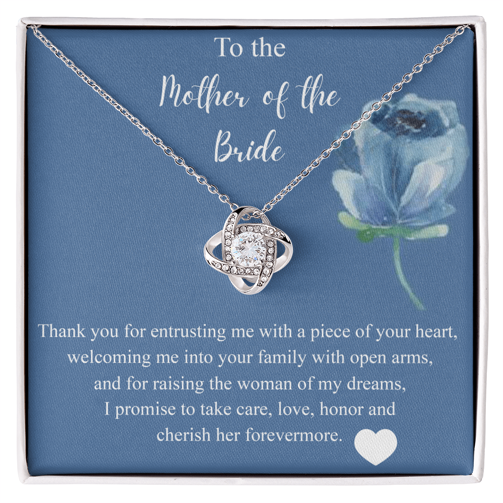 Mother Of The Bride Gift From Groom, Love Knot Necklace, Future Mom