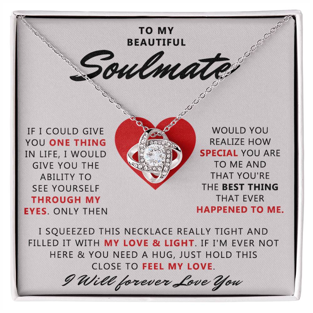 To My Beautiful Soulmate Necklace Anniversary Gift For Wife Jewelry For Wife