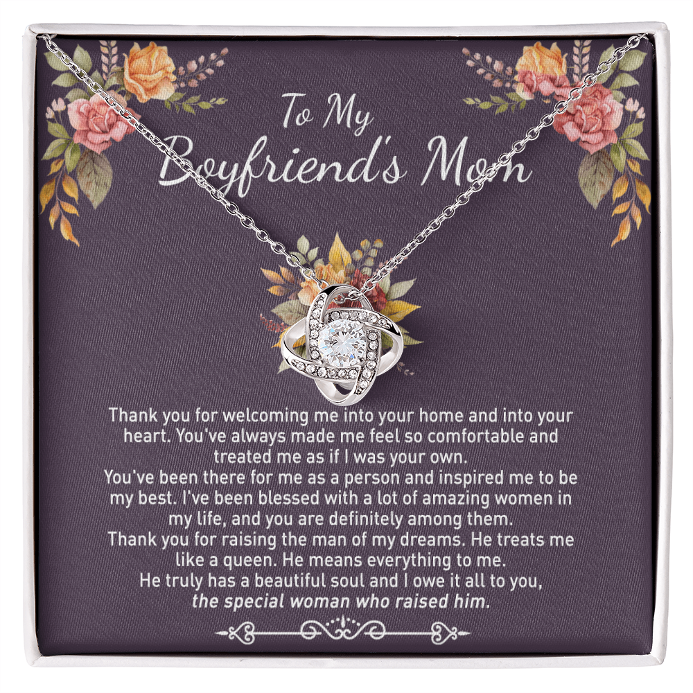 To My Boyfriend's Mom Necklace From Girlfriends Mom, Mother's Day Necklace, Necklace Gift For Boyfriend's Mom, Boyfriends Mom Gift Necklace, Presents for Mom Necklace for Women On Anniversary