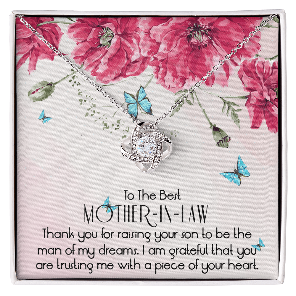 To The Best Mother In Law Love Knot Necklace, Mother In Law Gifts, Mothers Day Gifts Necklaces