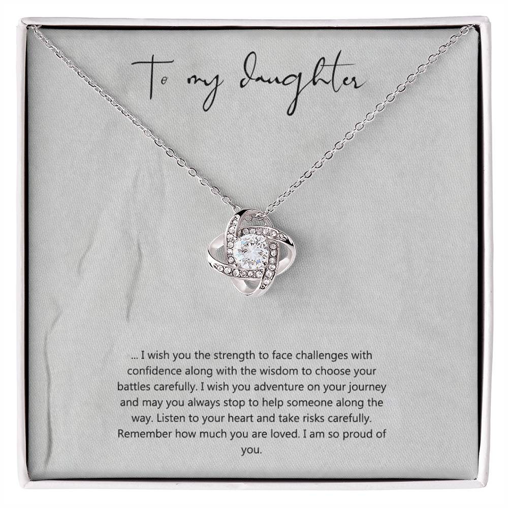 Gift Necklace For Bride From Mom, To My Daughter Love Knot Necklace From Mom, Wedding Gift Necklace From Mother To Daughter, Bride gift Necklace For Daughter's Wedding Day Keepsake Gift Unique