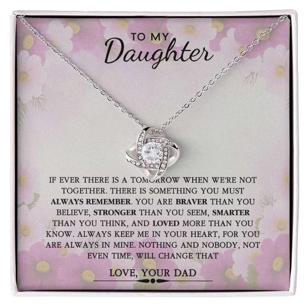 To My Daughter Necklace Gift From Dad, Father And Daughter Necklace, Daughter Gifts From Dad, Father Daughter Gifts Jewelry For Girls, Little Girl Pendant On Birthday, Graduation Gift For Daughter
