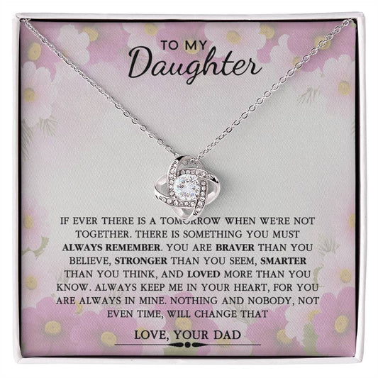 To My Daughter Necklace Gift From Dad, Father And Daughter Necklace, Daughter Gifts From Dad, Father Daughter Gifts Jewelry For Girls, Little Girl Pendant On Birthday, Graduation Gift For Daughter