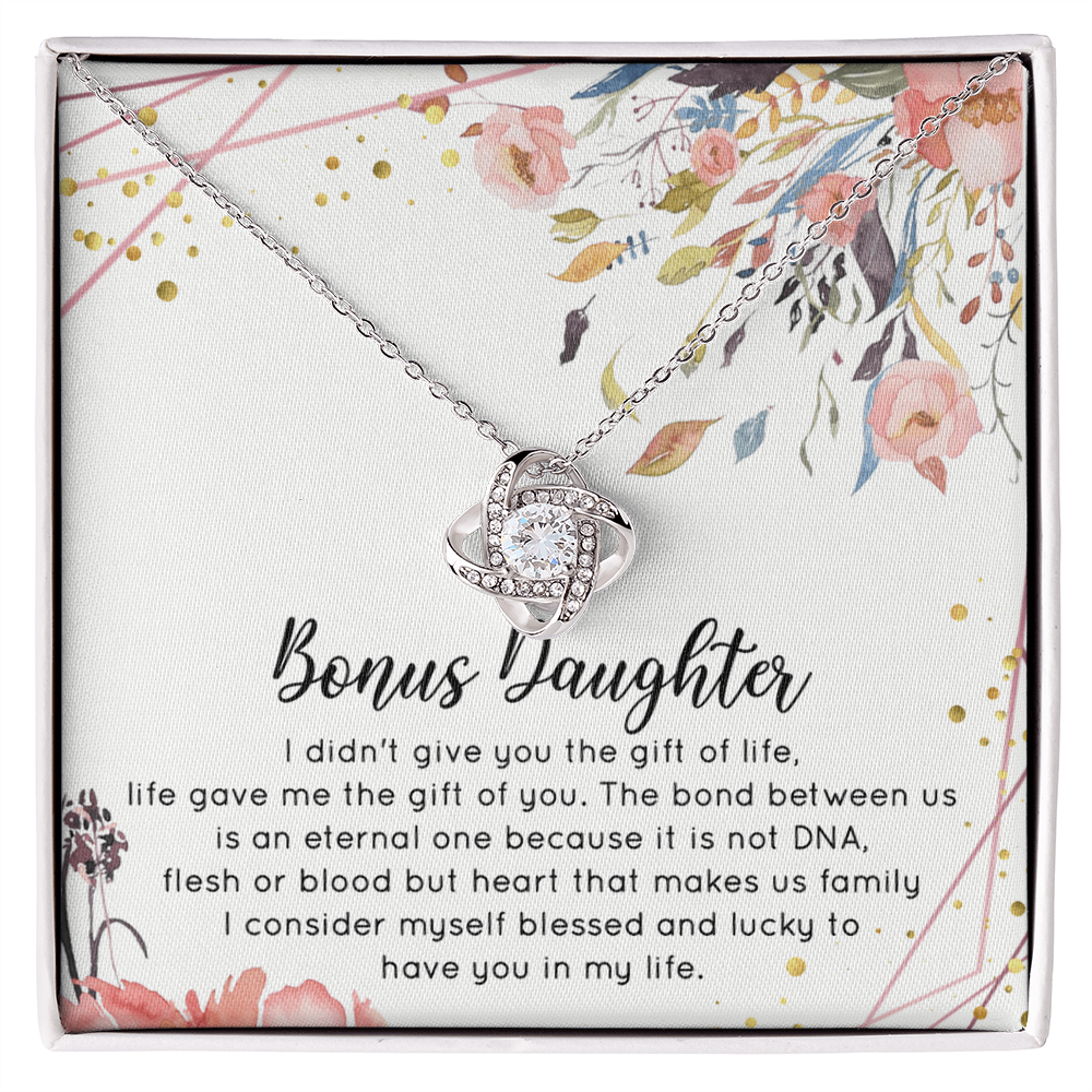 To My Bonus Daughter Necklace From Bonus Mom Jewelry Bonus Daughter Gift From Bonus Mom,Birthday Gift, I Love You Necklace Daughter Gifts Pendant Includes Gift Box Jewelry Gift For Girls