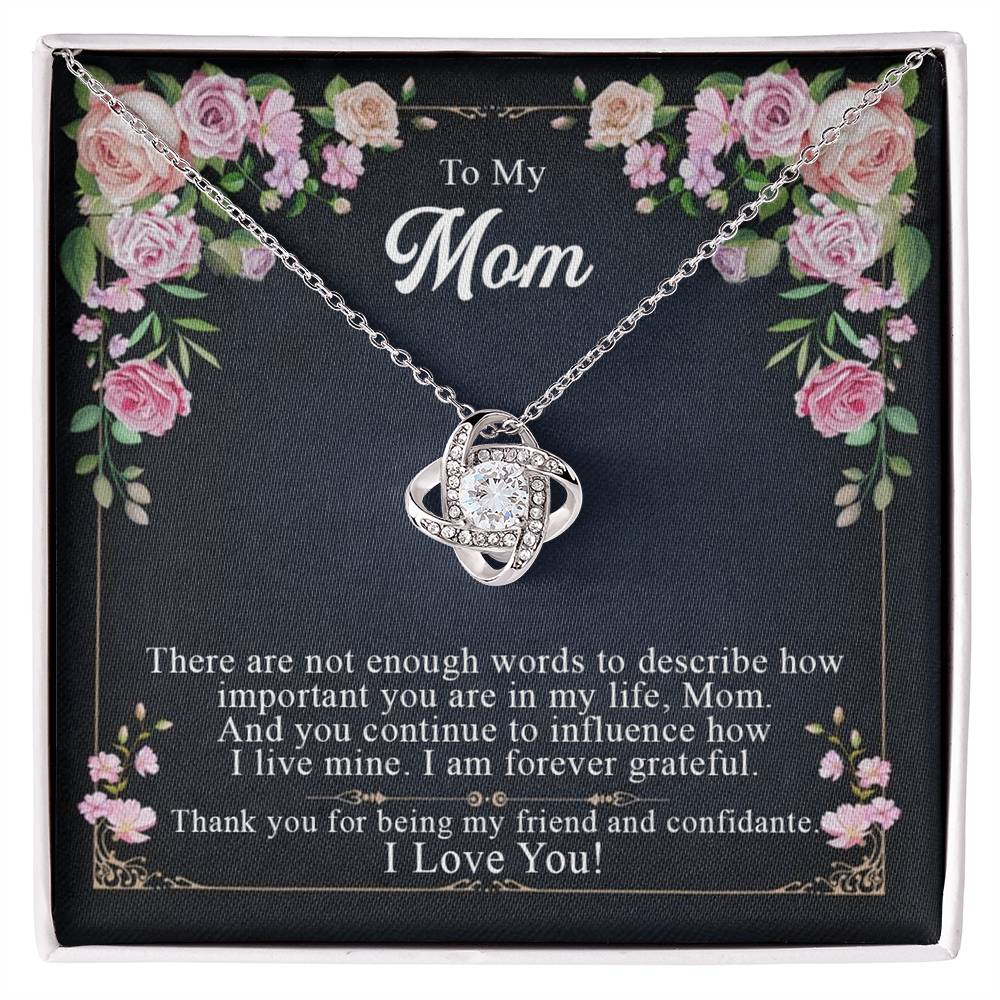 To My Mom Alluring Beauty Necklace, Gift Necklace for Mother, Mother's Day Gift