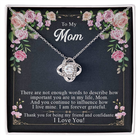 To My Mom Alluring Beauty Necklace, Gift Necklace for Mother, Mother's Day Gift