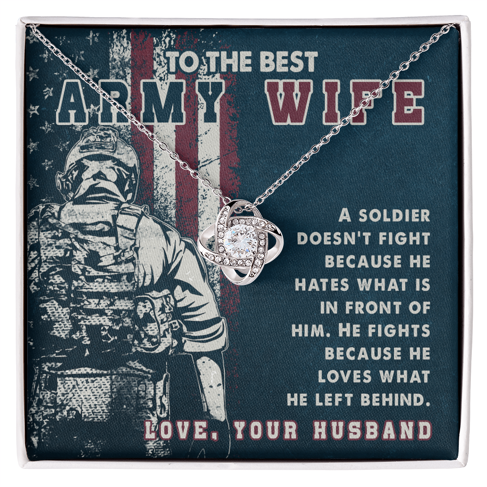 To My Wife Necklace Gift From Husband, To The Best Army Wife Necklace, Soldier Gift Necklace, Husband And Wife Necklace Love Your Husband, Army Wife Gift Necklace To The Best Military Wife Necklace