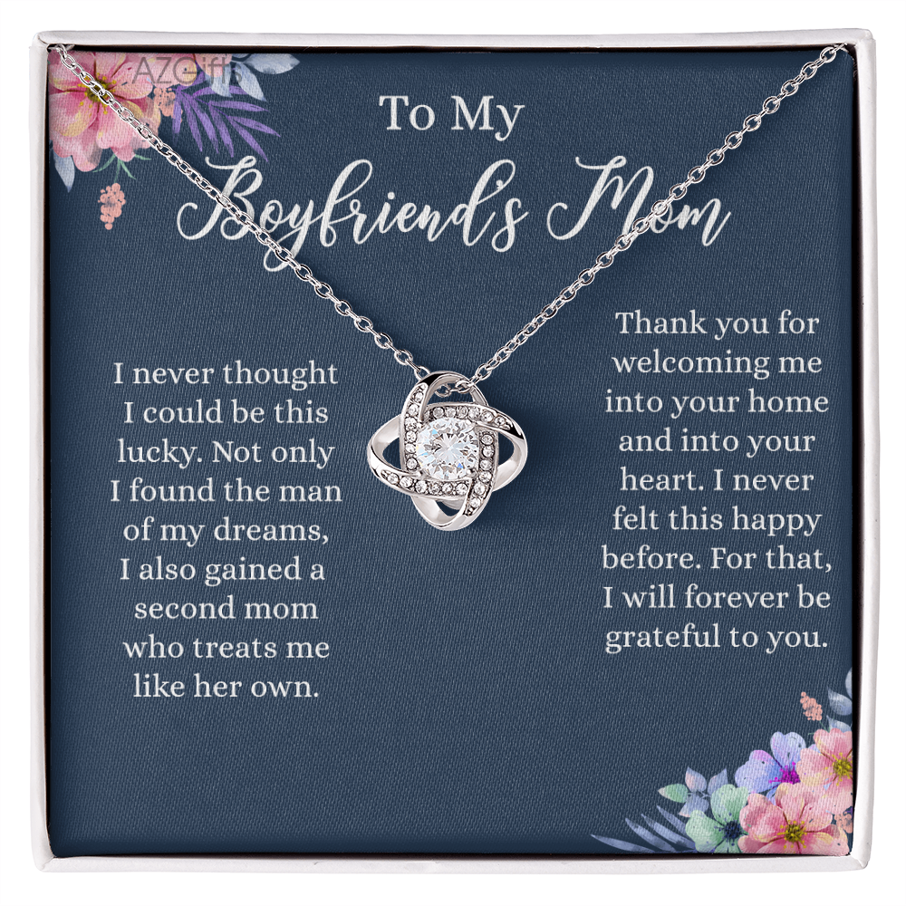 To My Boyfriends Mom Necklace From Girlfriend, With Message Card And Box Gift For Boyfriends Mom, Jewelry For Women, Mother And Girlfriend Gift Necklace On Mothers Day, Christmas, Anniversary