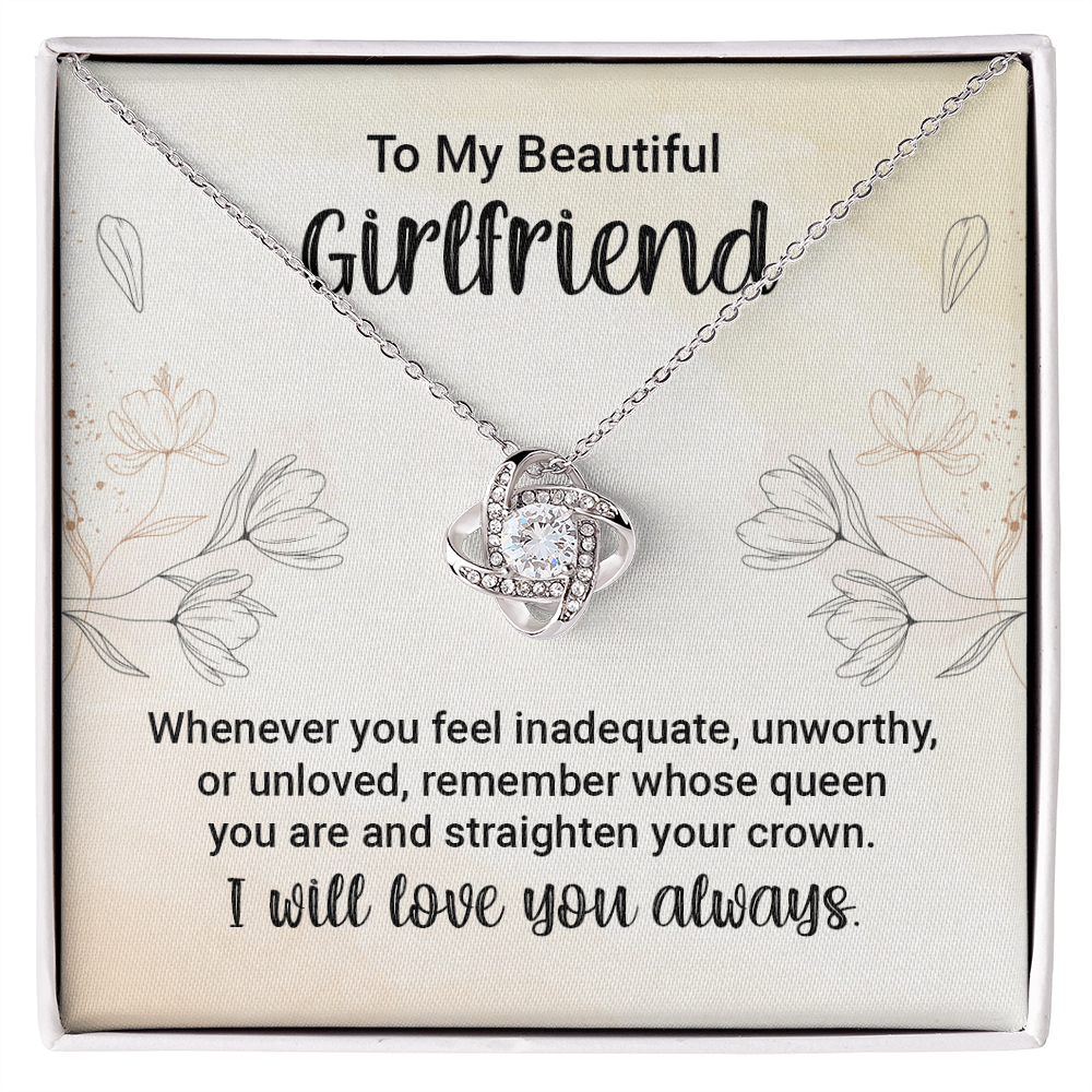 To My Beautiful Girlfriend Necklace From Boyfriend Love You Gift On Xmas For Her