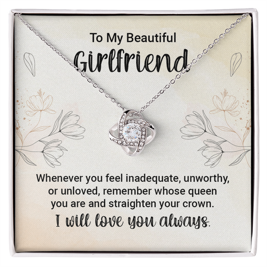 To My Beautiful Girlfriend Necklace From Boyfriend Love You Gift On Xmas For Her