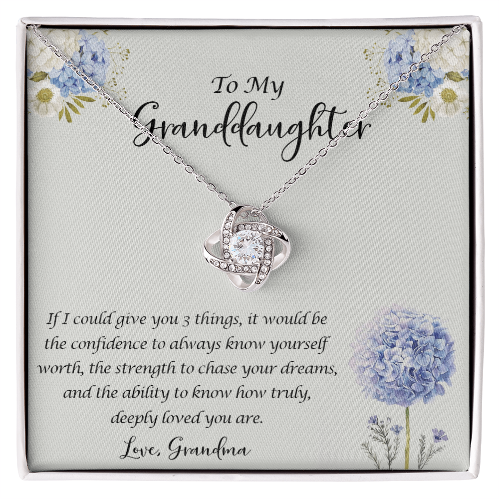 Granddaughter Gifts Necklace From Grandma - To My Granddaughter Necklace, Jewelry Keepsake Gifts For Granddaughter, Love Gift For Adults Or Girls On Graduation Gift, Wedding, Valentines, Christmas