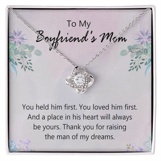 To My Boyfriends Mom Necklace From Girlfriend, Jewelry For Boyfriends Mom, Presents For Mom Necklace for Women, Boyfriends Mom Gifts Necklace On Mother's Day, Birthday, Christmas, Thanksgiving