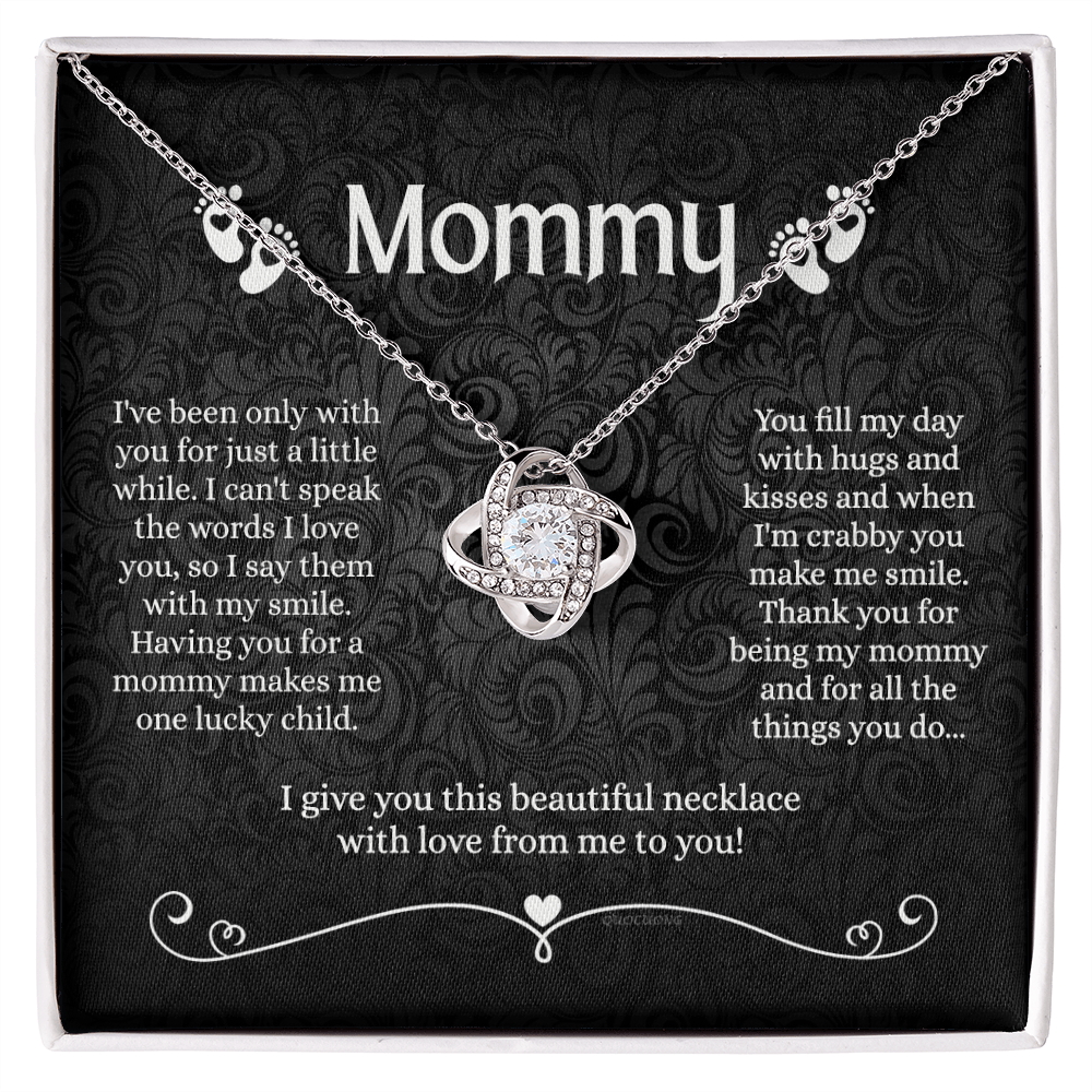 Mommy Gift Necklace, To My Mom Love Knot Necklace From Daughter Necklace Gift For Mom Mother's Day Necklace Gift For Mom, Birthday Gift Necklace For Mom Anniversary Jewlry Gift For Women, Mommy