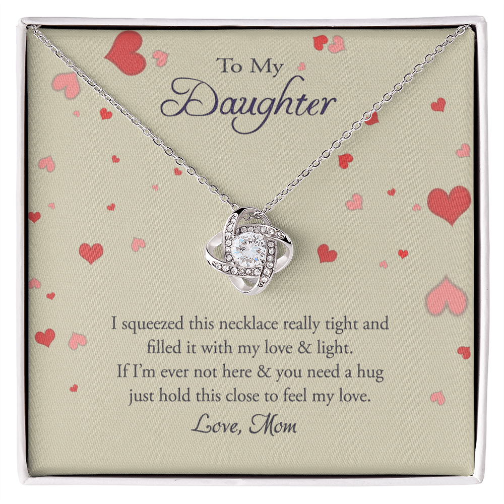 To My Daughter Gift Necklace From Mom, Jewelry Gift for Girls Daughter from Mom, Sentimental Gift for Her, Message Card and Gift Box styles On Birthday, Christmas, Anniversary Graduation Gift