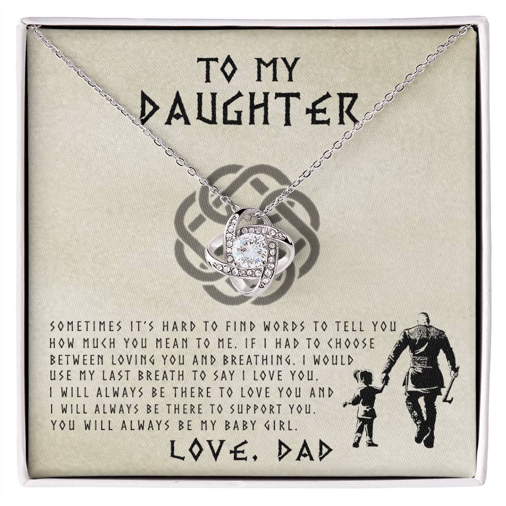 To My Daughter Necklace Gift For Daughter Form Dad Viking Necklace Gift For Her