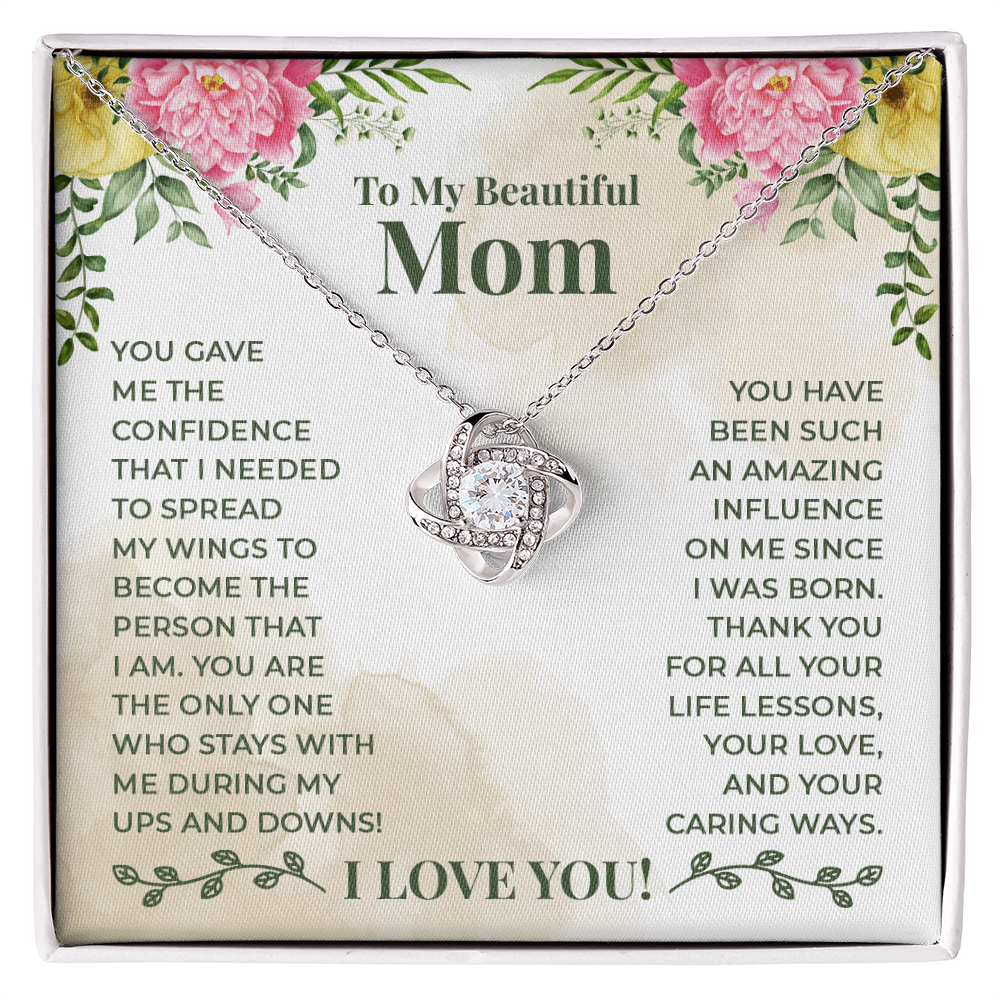 To My Mom Necklace From Daughter, Beautiful Mom Necklace Gift For Her, Jewelry For Mom, Sentimental Mother's Day Gift for Mom, Unique Moms Birthday Gift Ideas On Mothers Day Anniversary Birthday
