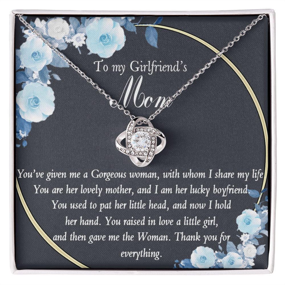 To My Girlfriends Mom Necklace From Daughter, Son On Mother's Day Gift For Her