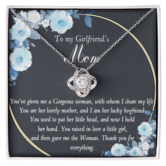 To My Girlfriends Mom Necklace From Daughter, Son On Mother's Day Gift For Her