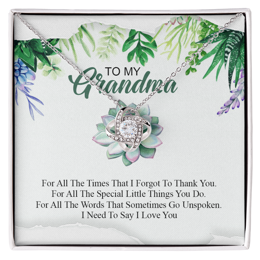 Grandma Gift Necklace for Grandma - Necklace Mother's Day Gifts for Grandma - To My Grandma Love Knot Necklace From Granddaughter Jewelry Gift for Grandma Grandmother Gift Necklace from Grandchild