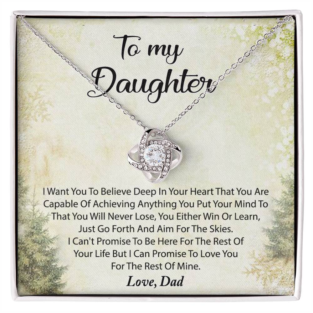 To My Daughter Necklace from Dad, Father Daughter Jewelry for Daughter Necklace