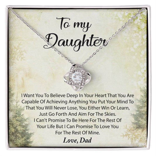 To My Daughter Necklace from Dad, Father Daughter Jewelry for Daughter Necklace