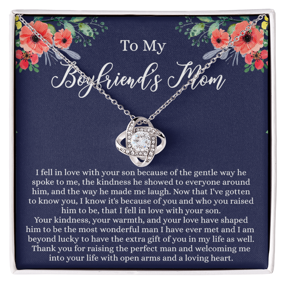 To My Boyfriend Mom Necklace From Girlfriend, Gift For Boyfriend's Mom Necklace On Christmas, Holiday, Anniversary, Mothers Day Necklace For Boyfriends Mom, Presents for Mom Necklace for Women