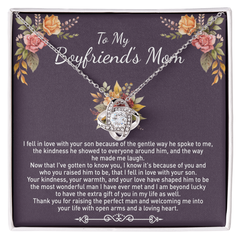 To My Boyfriend's Mom Necklace From Girlfriend, Gifts Necklace For Boyfriend's Mom On Birthday Gift Mother's Day Necklace For Boyfriend's Mom, Jewelry For Women, Mother-In-Law Gift From Daughter