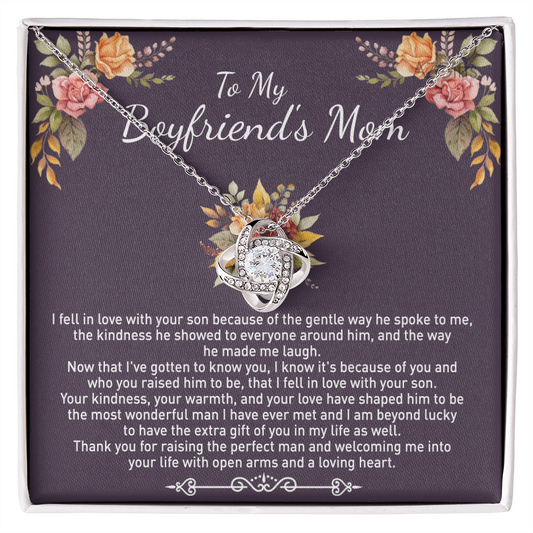 To My Boyfriend's Mom Necklace From Girlfriend, Gifts Necklace For Boyfriend's Mom On Birthday Gift Mother's Day Necklace For Boyfriend's Mom, Jewelry For Women, Mother-In-Law Gift From Daughter