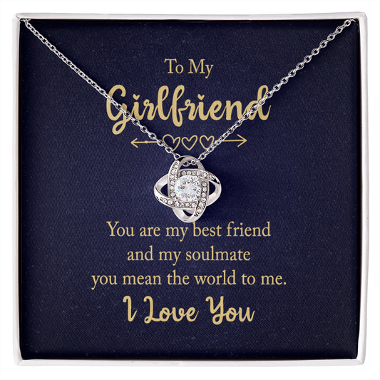 To My Girlfriend Knot Necklace From Boyfriend My Friend My Soulmate Gift On Xmas
