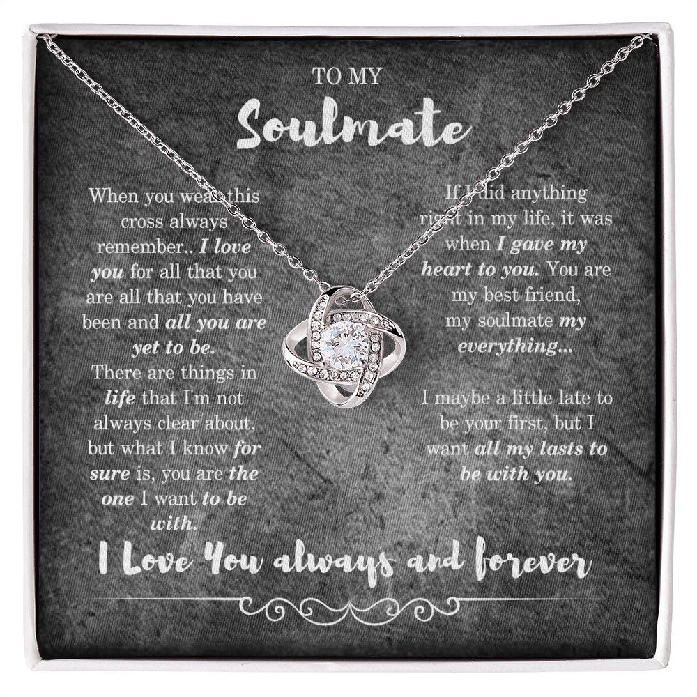 Soulmate Gifts Necklace For Her, Personalized Romantic Gift Necklace, To My Soulmate Necklace From Husband, Boyfriend, Unique Necklace for Her Romantic Girlfriend Gifts Necklace Includes