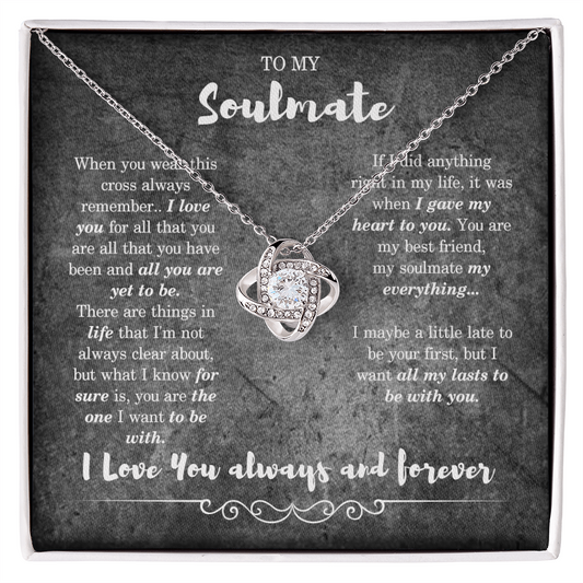 Soulmate Gifts Necklace For Her, Personalized Romantic Gift Necklace, To My Soulmate Necklace From Husband, Boyfriend, Unique Necklace for Her Romantic Girlfriend Gifts Necklace Includes