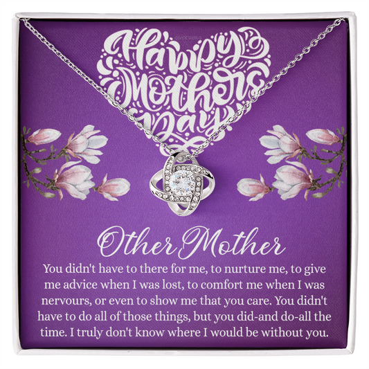 Happy Mother Day Necklace, Other Mother Love Knot Necklace Gift From Daughter, Mother And Daughter Gift Necklace Personalized Gift Necklace For Mother Pendant, Love Knot Necklace Gift For Women