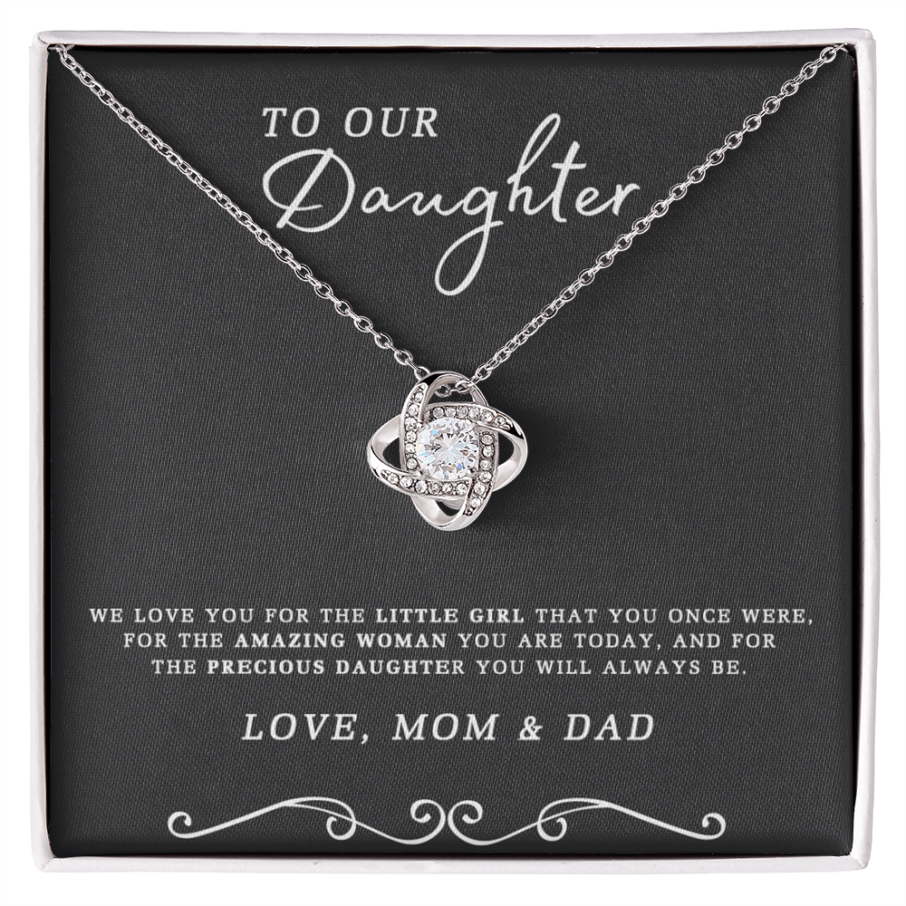 To My Daughter Gift Necklace From Mom And Dad, Daughter Gifts From Dad, Mother To Daughter Necklace Chain, Badass Daughter Jewelry Gift For Girls, Daughter On Birthday, Graduation Gift, Christmas