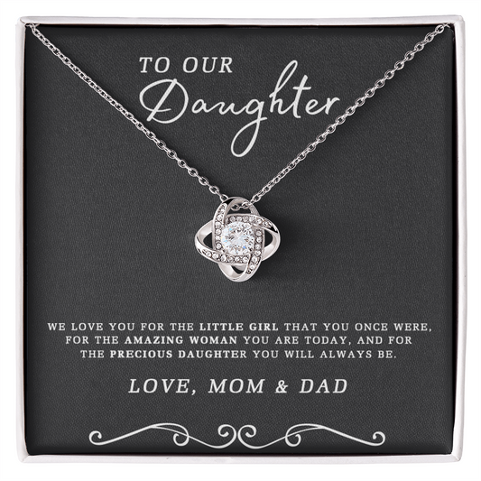 To My Daughter Gift Necklace From Mom And Dad, Daughter Gifts From Dad, Mother To Daughter Necklace Chain, Badass Daughter Jewelry Gift For Girls, Daughter On Birthday, Graduation Gift, Christmas