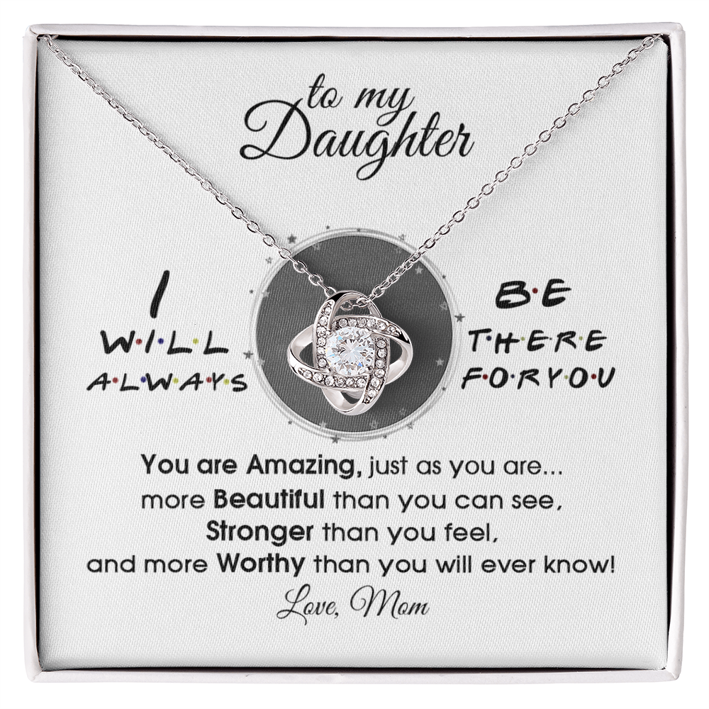 To My Daughter Necklace From Mom - Necklaces For Daughter From Mom, Mother Daughter Necklace, Gifts For Daughters From Mothers, Jewelry Gift For Daughter On Birthday, Christmas, Graduation Gift
