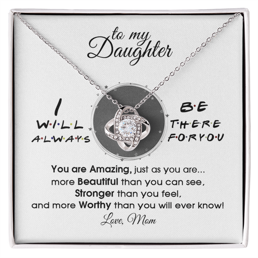 To My Daughter Necklace From Mom - Necklaces For Daughter From Mom, Mother Daughter Necklace, Gifts For Daughters From Mothers, Jewelry Gift For Daughter On Birthday, Christmas, Graduation Gift