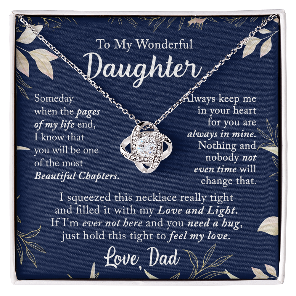 To My Daughter Necklace for Daughter Gift From Dad Father To Daughter Gift for Daughter Jewelry Meaningful Card Personalized Necklace For Daughter Jewelry Gift For Girls, Little Girl, Her