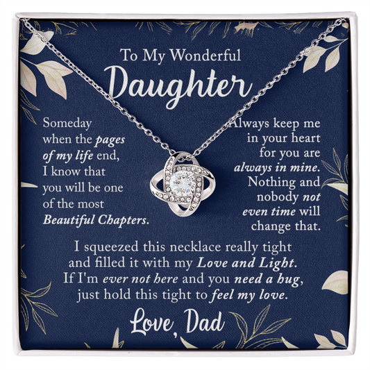 To My Daughter Necklace for Daughter Gift From Dad Father To Daughter Gift for Daughter Jewelry Meaningful Card Personalized Necklace For Daughter Jewelry Gift For Girls, Little Girl, Her