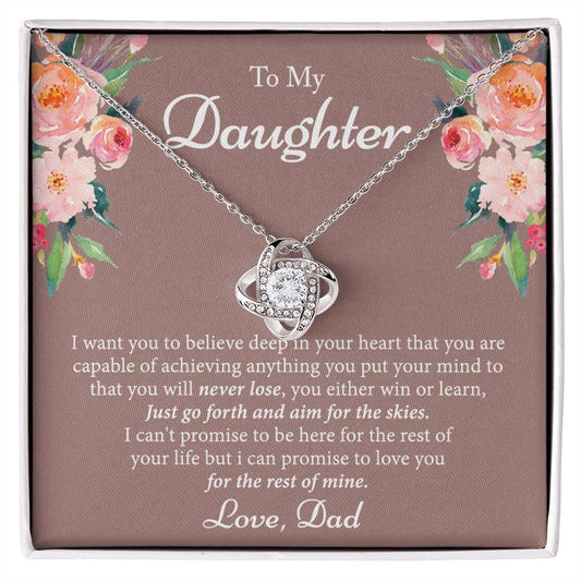Father To Daughter Gifts Necklace - To My Daughter Necklace From Dad Birthday Gift For Teen Daughter Christmas Graduation Day Gifts For Daughter Dad And Daughter Jewelry Gifts For Girls