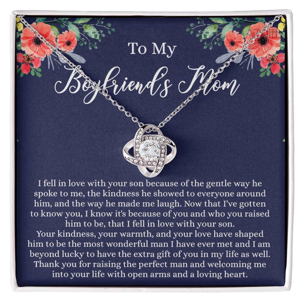 To My Boyfriend Mom Necklace From Girlfriend, Gift For Boyfriend's Mom Necklace On Christmas, Holiday, Anniversary, Mothers Day Necklace For Boyfriends Mom, Presents for Mom Necklace for Women