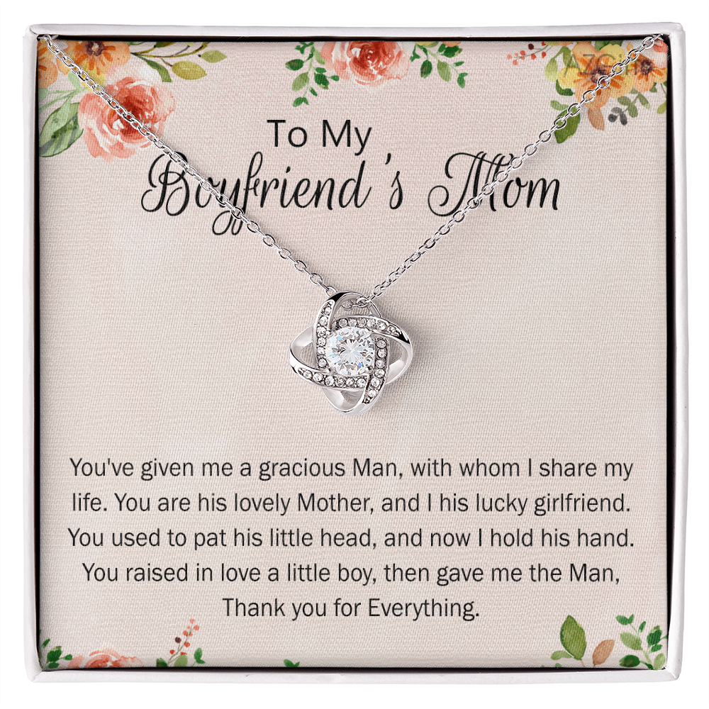 Mothers Day Necklace For Boyfriends Mom From Girlfriend, To My Boyfriend's Mom Necklace, Presents for Mom Necklace for Women, Boyfriend's Mom Christmas Jewelry, Mother's Day Necklace Gift for Bf Mom