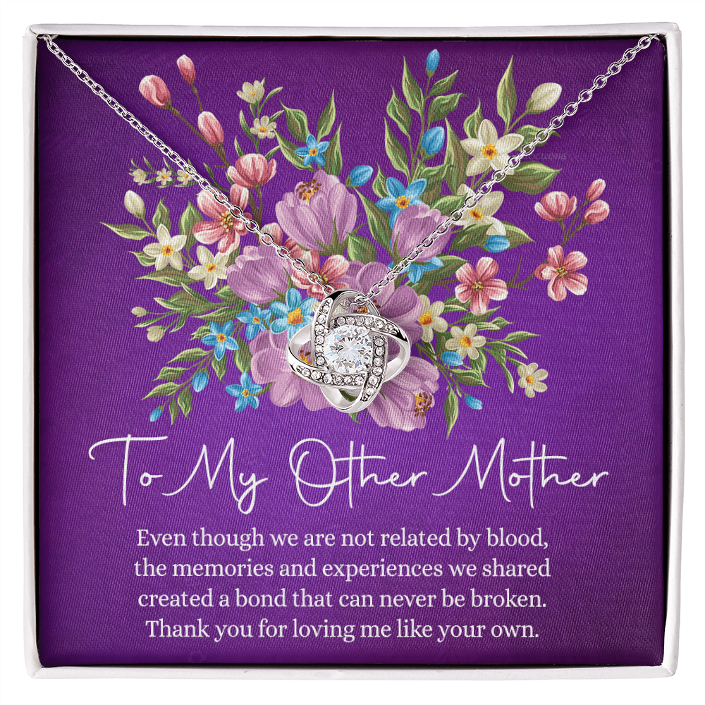 Mother Necklace, To My Other Mother Love Knot Necklace Gift From Daughter, Mother And Daughter Gift Necklace Personalized Gift Necklace For Mom, Thank You Pendant, Love Knot Necklace Gift For Women