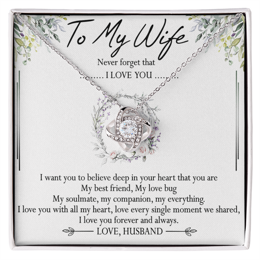 To My Wife Necklace, Necklace For Wife From Husband, To My Soulmate Necklace For Women, Soulmate Jewelry For Wife Beautiful Soulmate Gifts For Her Girlfriend Necklace Future Wife Gift Necklace
