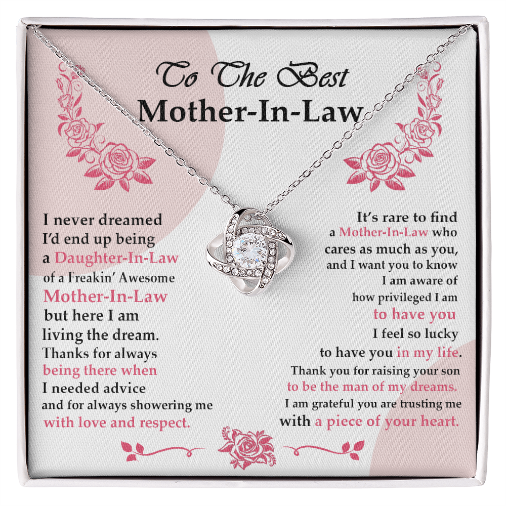 Gift For Mother-In-Law Jewelry Mothers Day Gift Love Knot Necklace Mom Gift