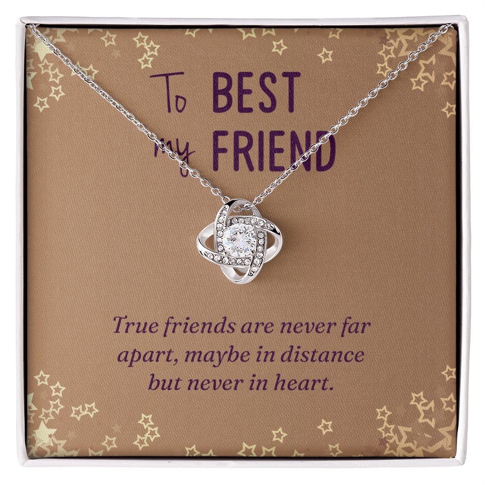 To My Best Friend Necklace Gift For Her On Xmas, True Friend Jewelry Gift To BFF