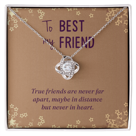 To My Best Friend Necklace Gift For Her On Xmas, True Friend Jewelry Gift To BFF