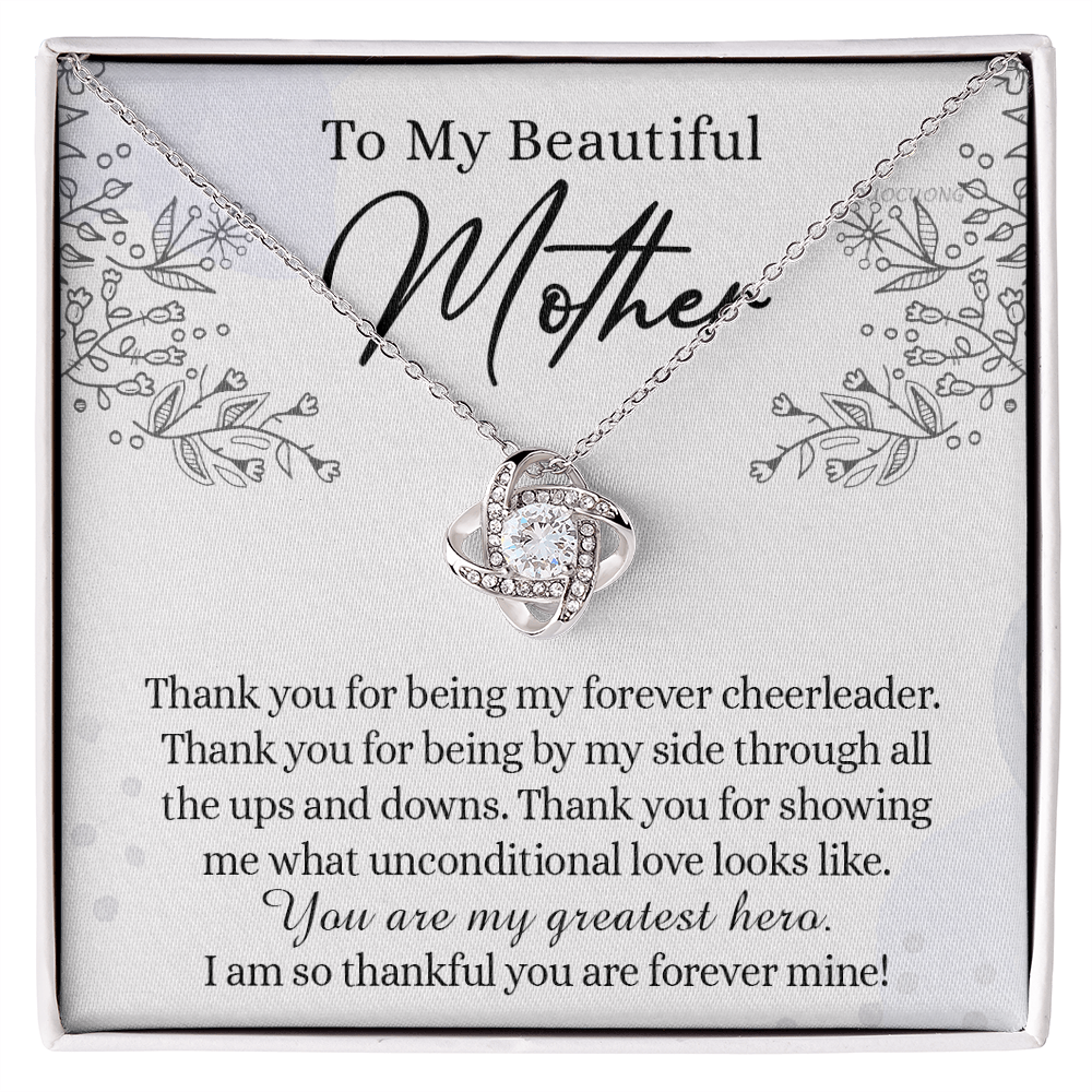 To My Mother Necklace From Daughter, Beautiful Mother Necklace Gift for her, Thank You Mom Gift Necklace, Sentimental Necklace for Mom On Mother's Day, Anniversary, Birthday Gift Jewelry For Mom