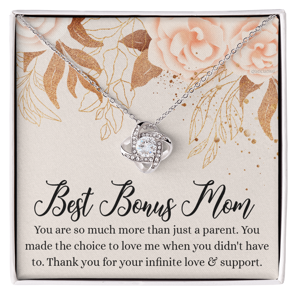 To My Bonus Mom Necklace From Daughter, Bonus Mom Gifts from Bonus Daughter, Necklace Gifts for Bonus Mom, Mother And Daughter Necklace Gift For Mom, Bonus Mother Gift Necklace Jewelry For Women